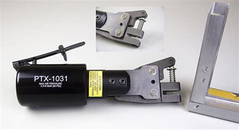 0 33 0 51 ptx 1031 sheet metal crimp tool|Custom Pneumatic Crimp Tools for use on Sheet Metal.